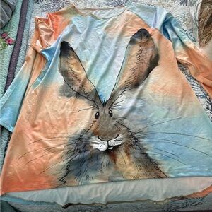 Long sleeve bunny rabbit shirt 1X